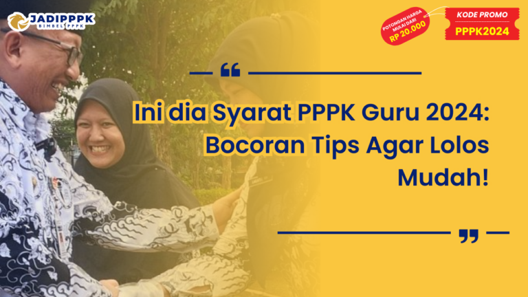 Syarat PPPK Guru 2024
