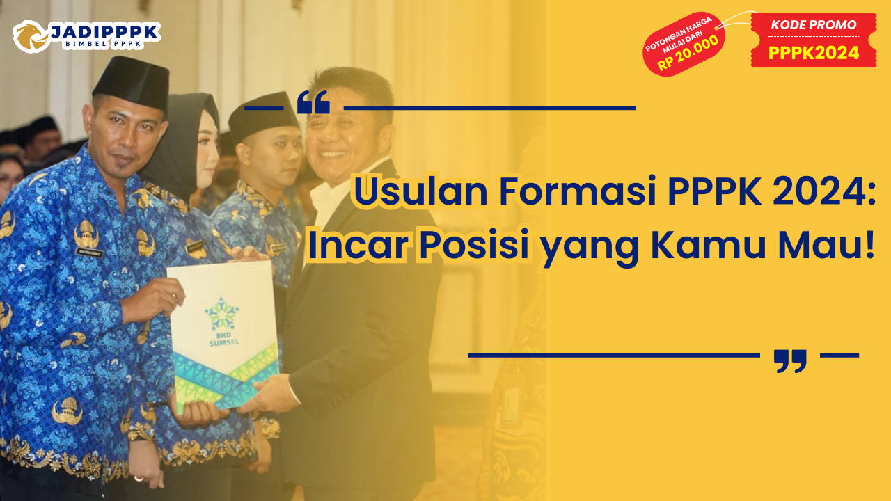 Usulan Formasi PPPK 2024