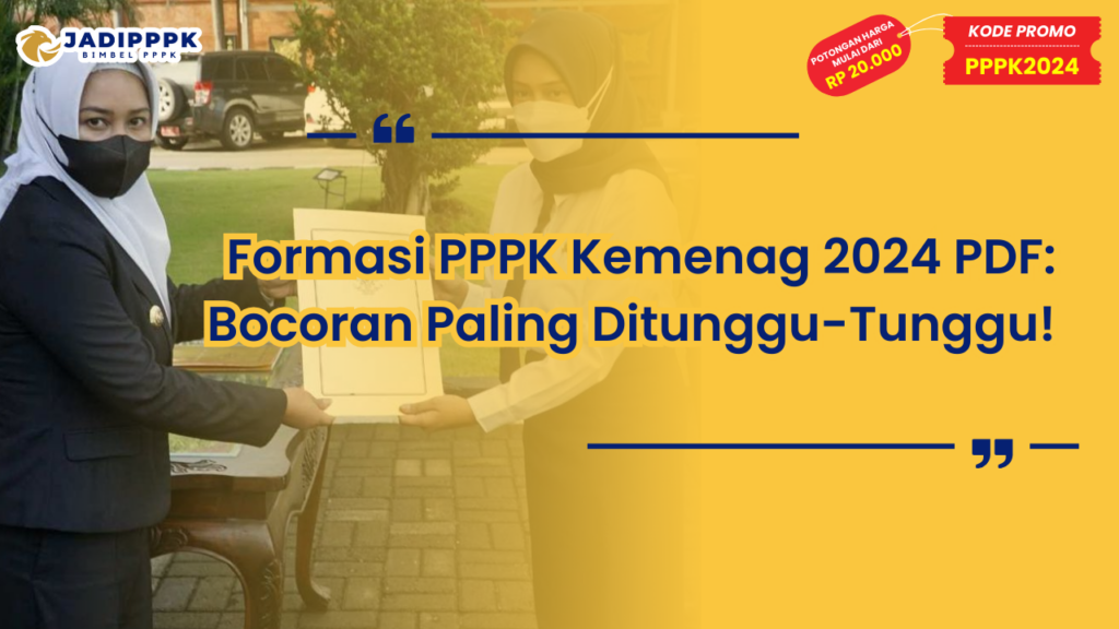 Formasi PPPK Kemenag 2024 PDF