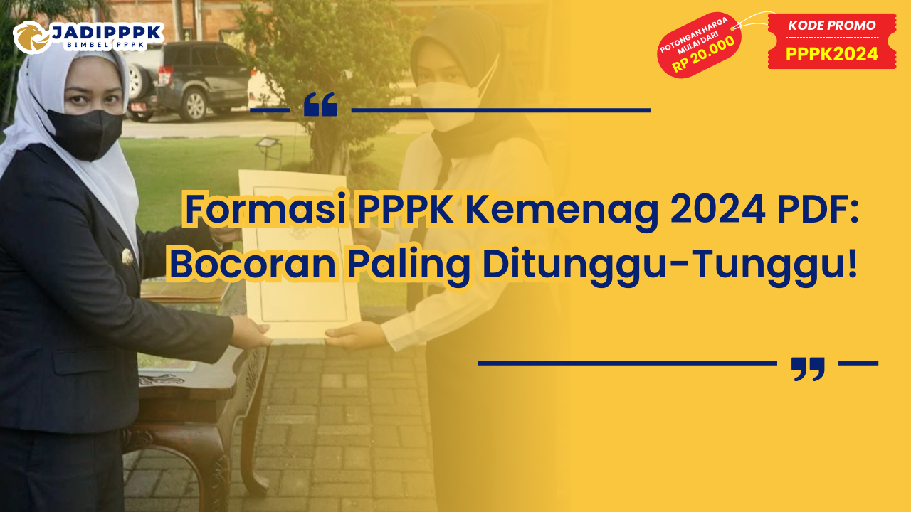 Formasi PPPK Kemenag 2024 PDF