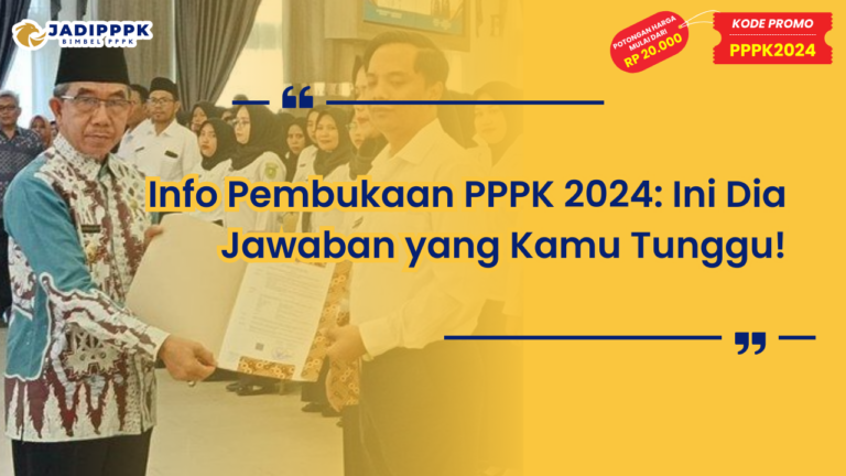 Info Pembukaan PPPK 2024