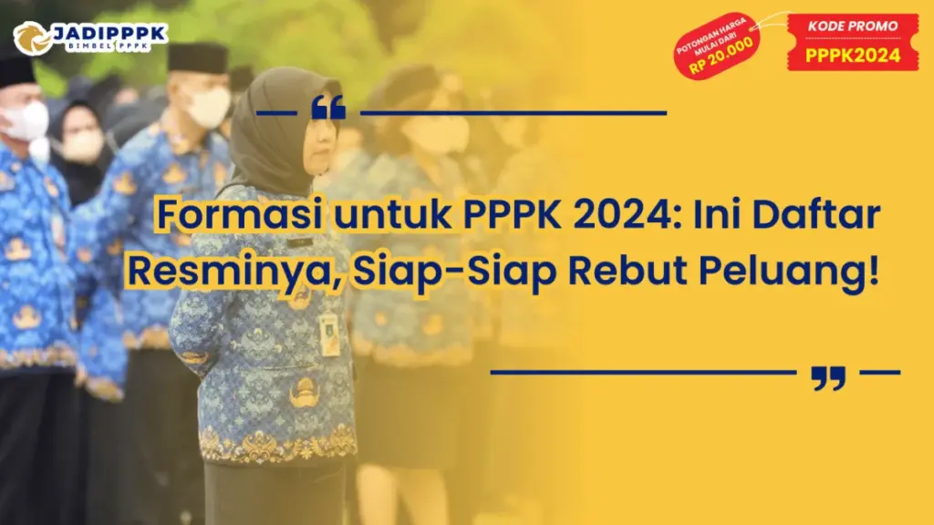 Formasi untuk PPPK 2024