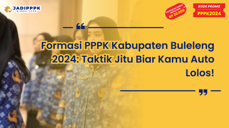 Formasi PPPK Kabupaten Buleleng 2024