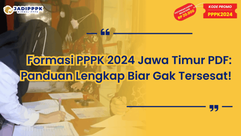 Formasi PPPK 2024 Jawa Timur PDF