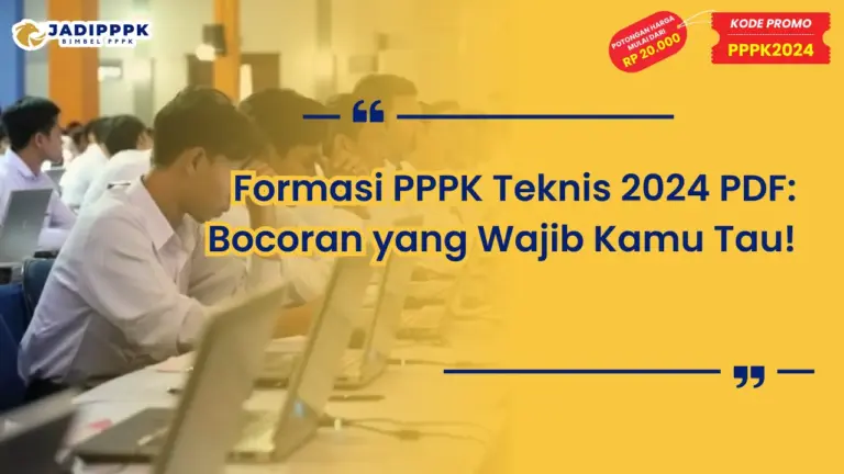 Formasi PPPK Teknis 2024 PDF
