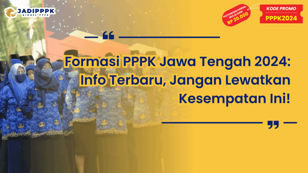 Formasi PPPK Jawa Tengah 2024