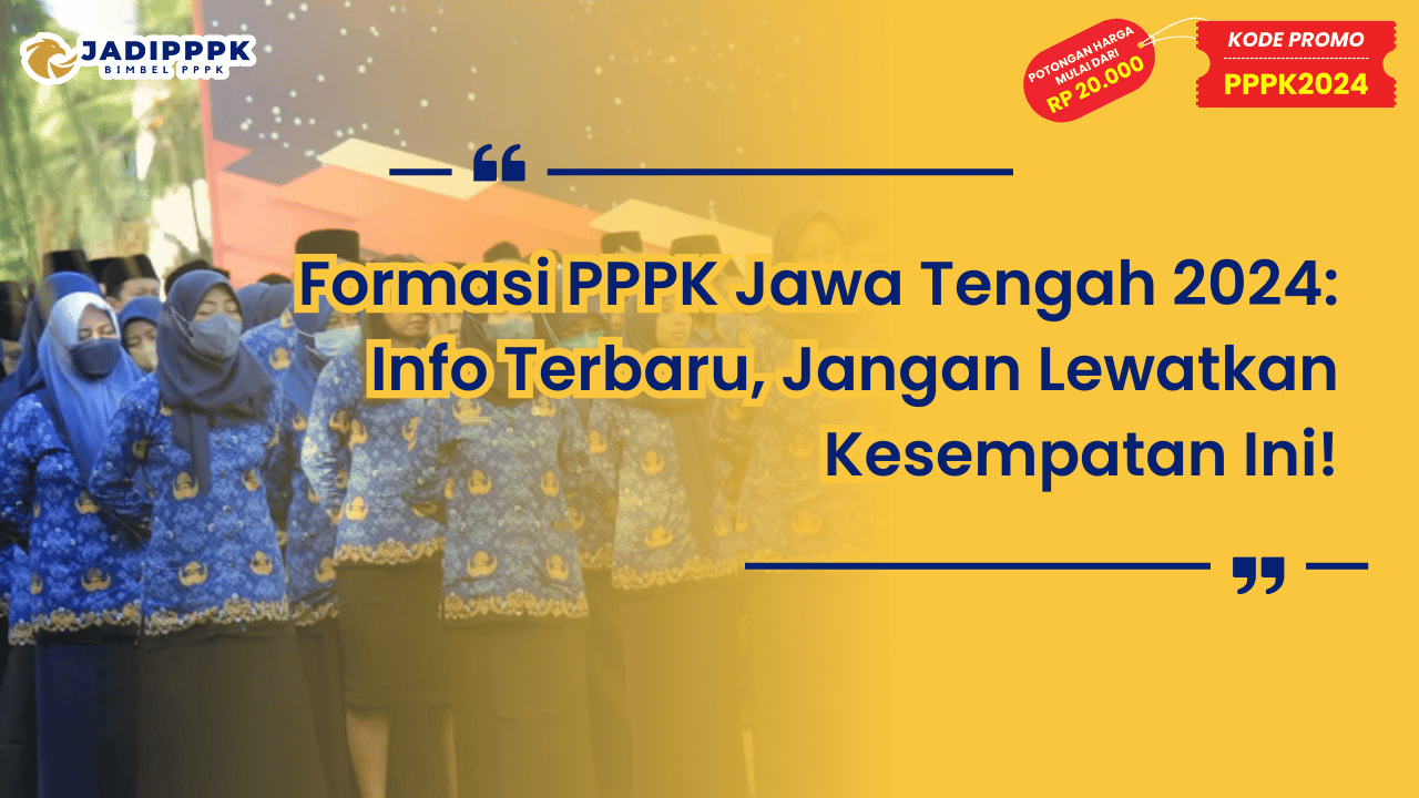Formasi PPPK Jawa Tengah 2024