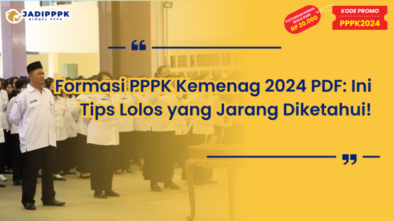 Formasi PPPK Kemenag 2024 PDF