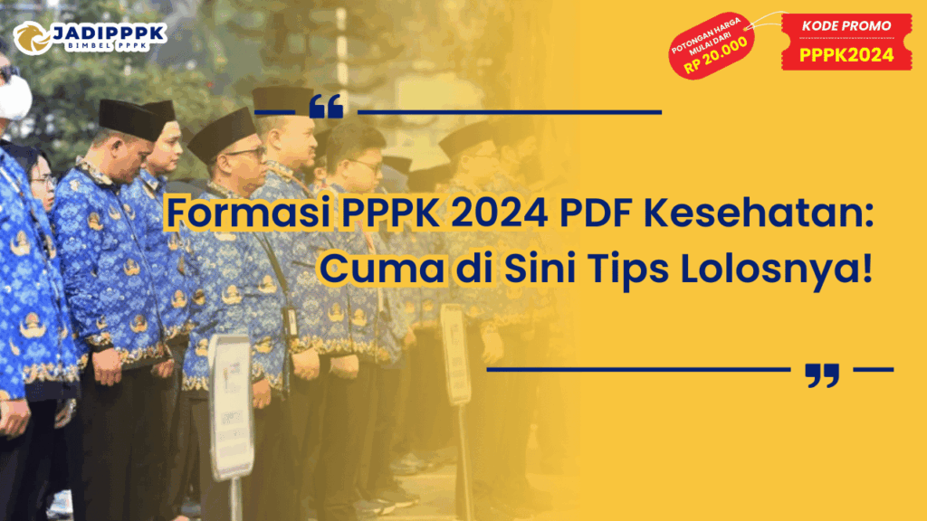 Formasi PPPK 2024 PDF Kesehatan