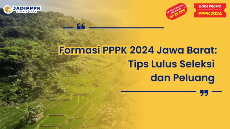 Formasi PPPK 2024 Jawa Barat