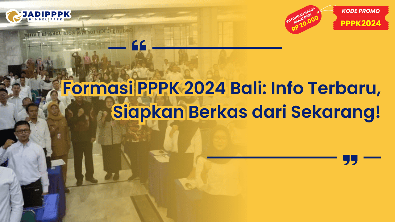 Formasi PPPK 2024 Bali