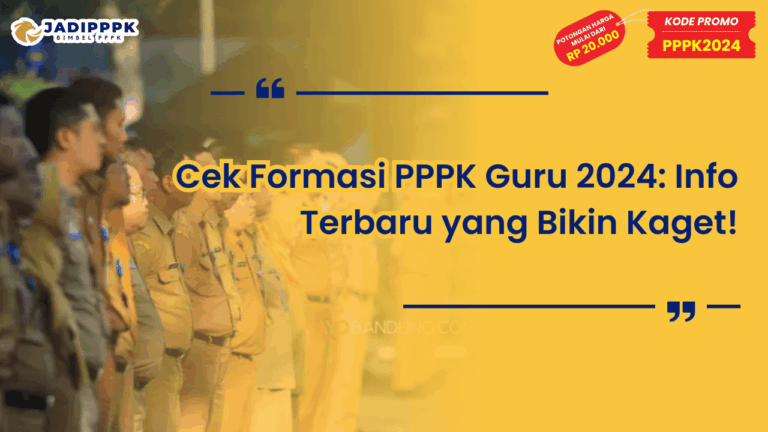 Cek Formasi PPPK Guru 2024