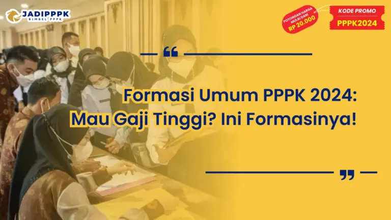 Formasi Umum PPPK 2024