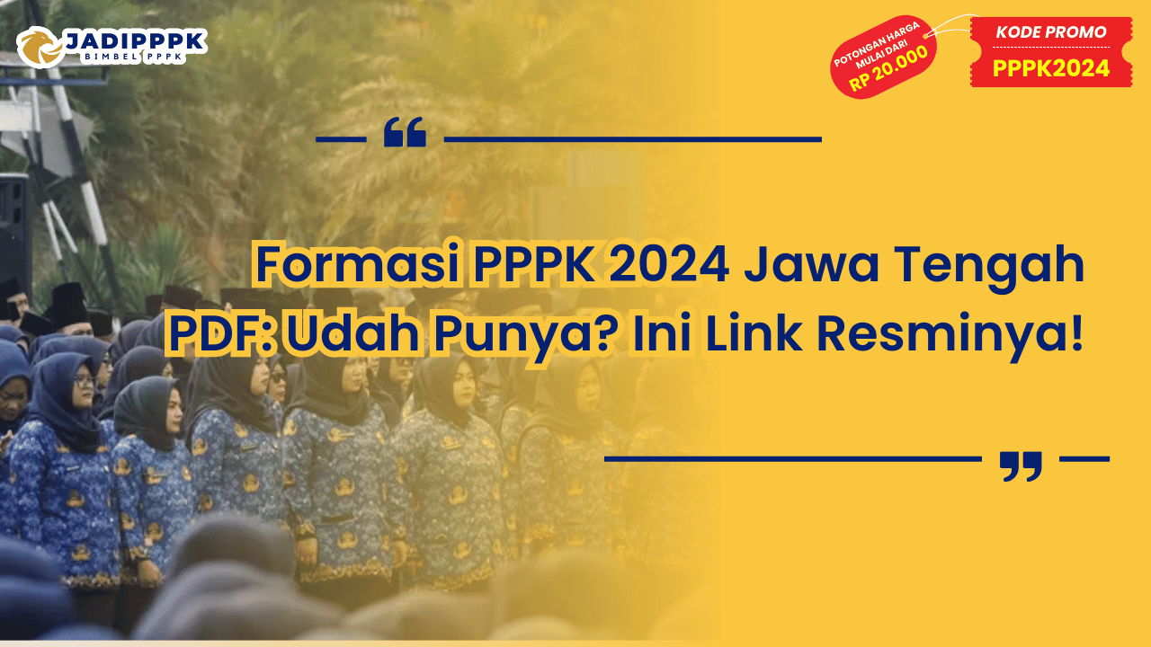 Formasi PPPK 2024 Jawa Tengah PDF