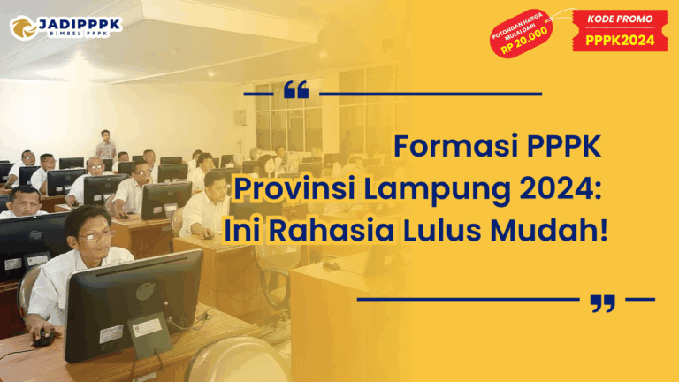 Formasi PPPK Provinsi Lampung 2024