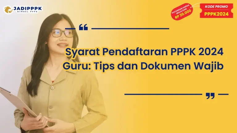 Syarat Pendaftaran PPPK 2024 Guru