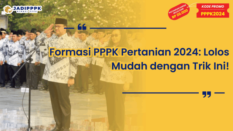 Formasi PPPK Pertanian 2024