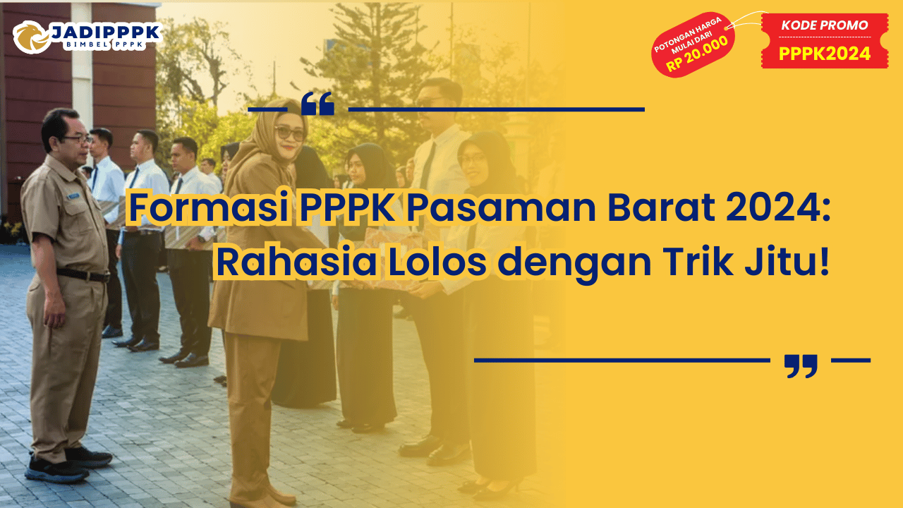 Formasi PPPK Pasaman Barat 2024