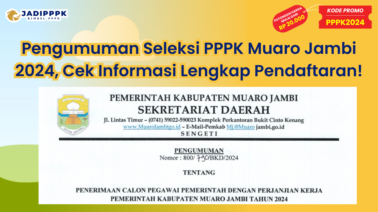 Pengumuman Seleksi PPPK Muaro Jambi 2024