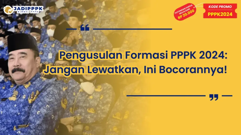 Pengusulan Formasi PPPK 2024