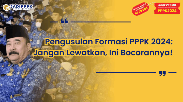 Pengusulan Formasi PPPK 2024