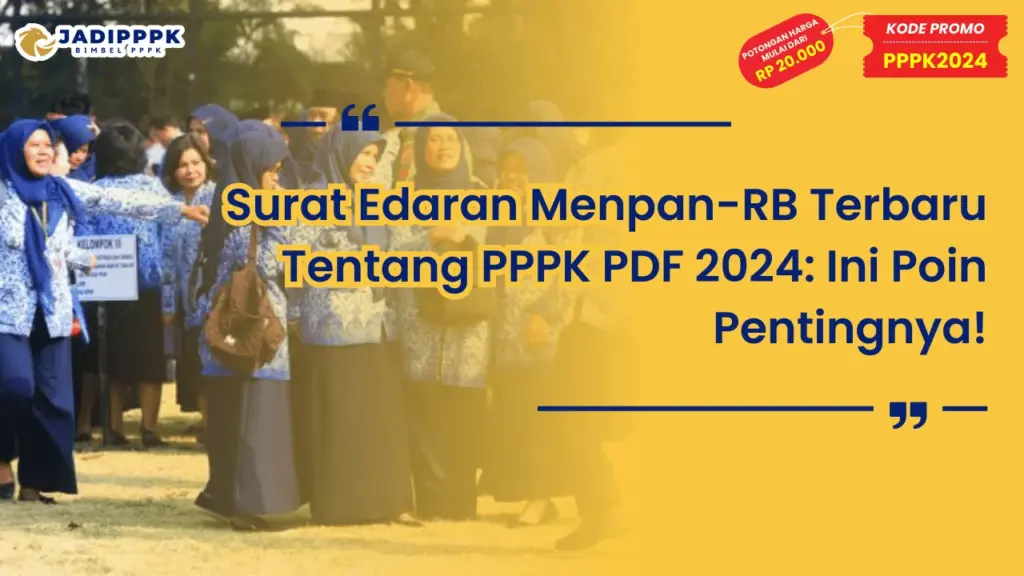 Surat Edaran Menpan-RB Terbaru Tentang PPPK PDF 2024