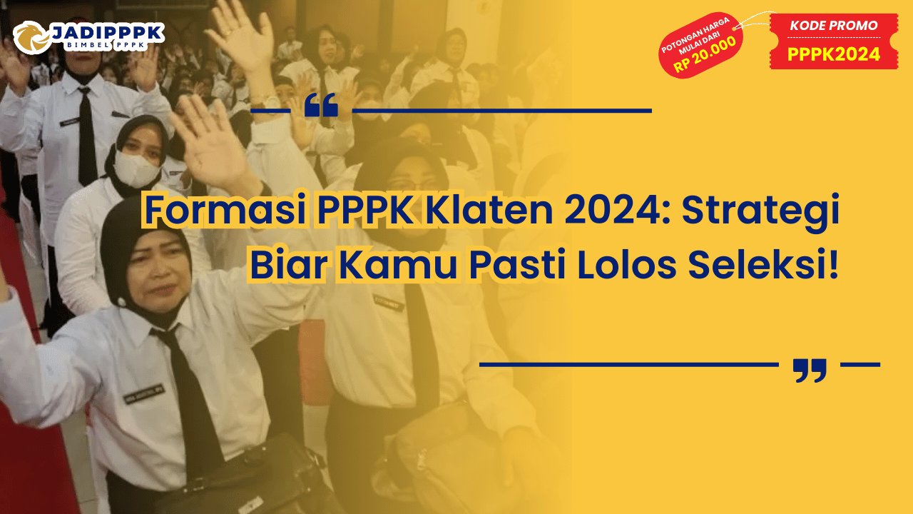 Formasi PPPK Klaten 2024
