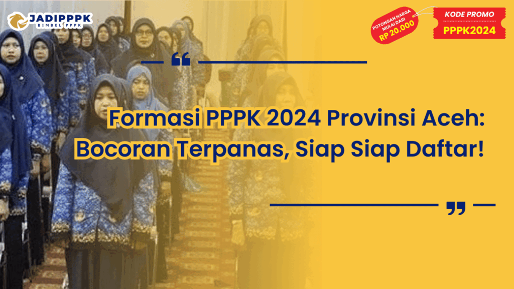 Formasi PPPK 2024 Provinsi Aceh