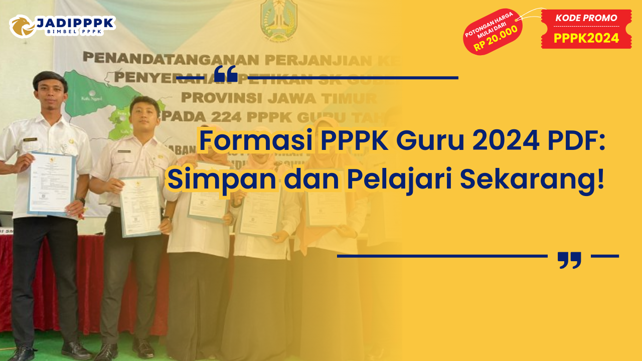 Formasi PPPK Guru 2024 PDF