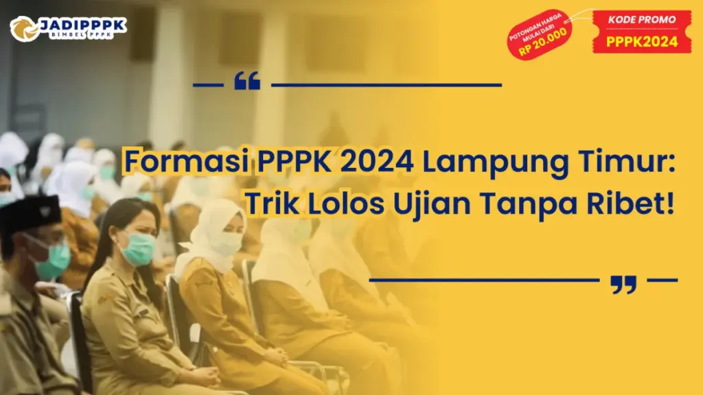 Formasi PPPK 2024 Lampung Timur