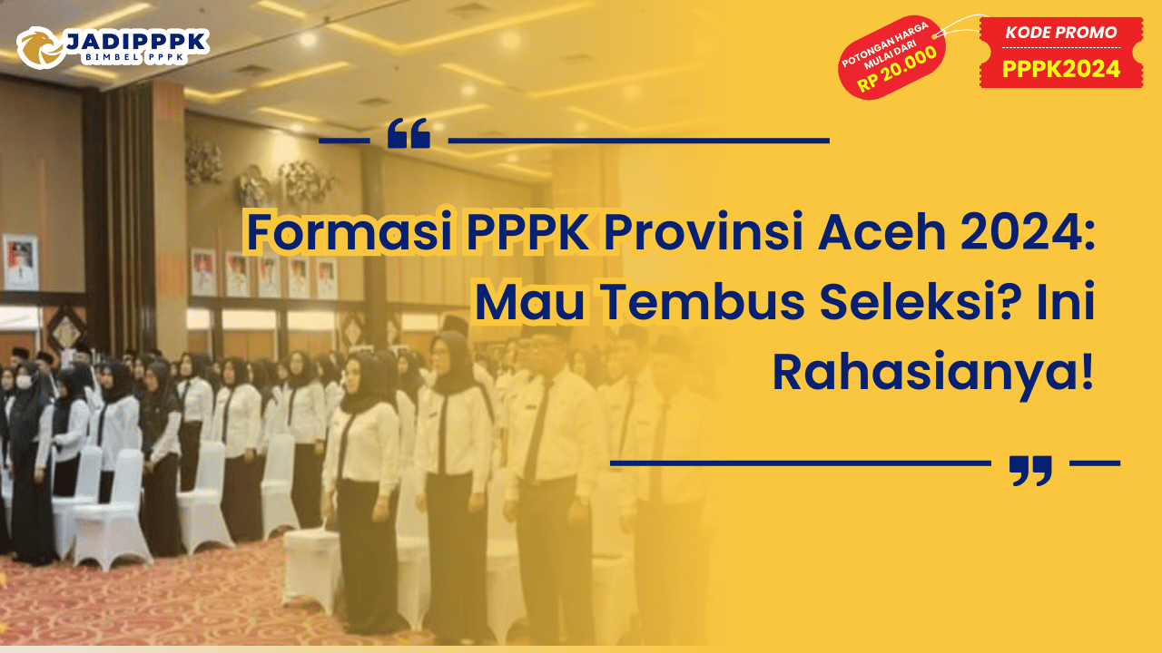 Formasi PPPK Provinsi Aceh 2024