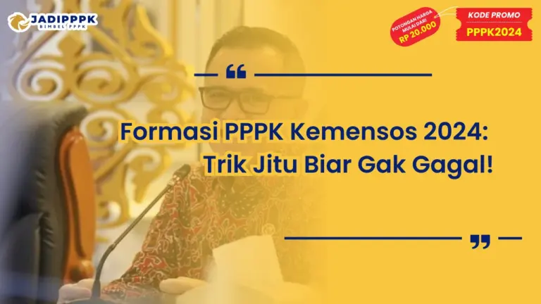 Formasi PPPK Kemensos 2024