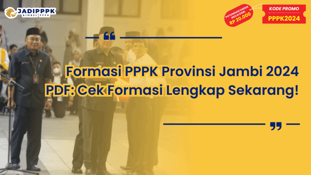 Formasi PPPK Provinsi Jambi 2024 PDF