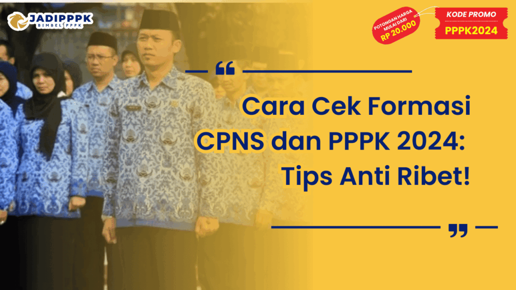 Cara Cek Formasi CPNS dan PPPK 2024