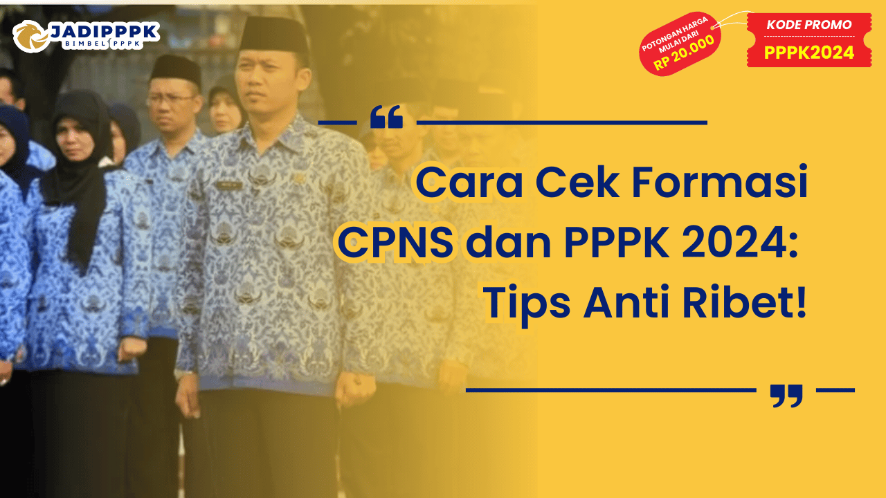 Cara Cek Formasi CPNS dan PPPK 2024