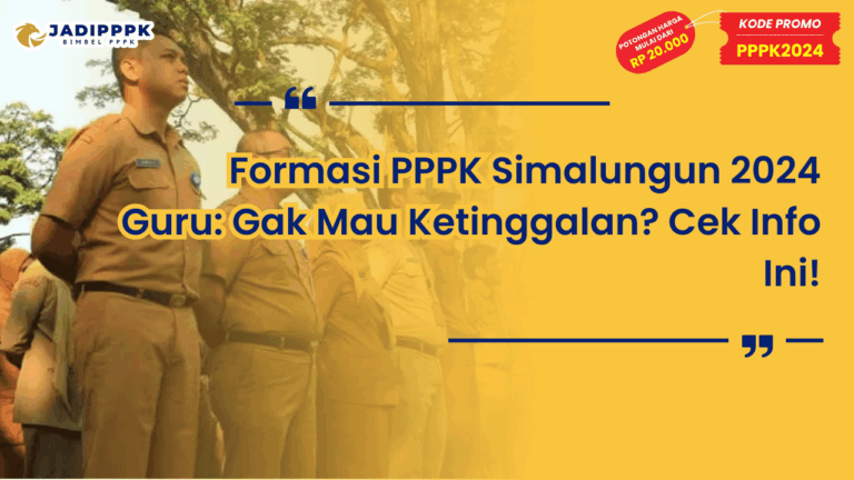Formasi PPPK Simalungun 2024 Guru