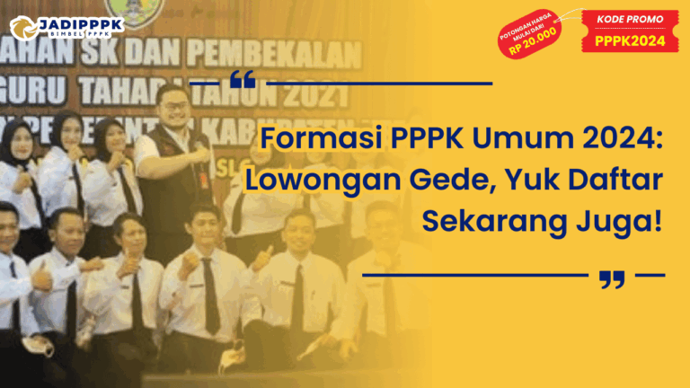 Formasi PPPK Umum 2024