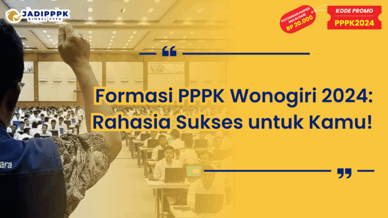 Formasi PPPK Wonogiri 2024