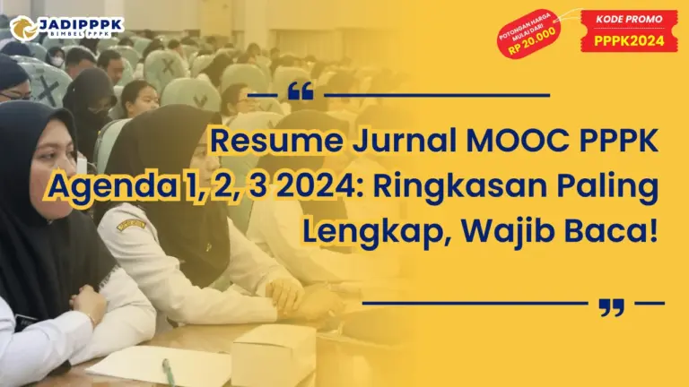 Resume Jurnal MOOC PPPK Agenda 1 2 3 2024