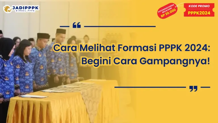 Cara Melihat Formasi PPPK 2024