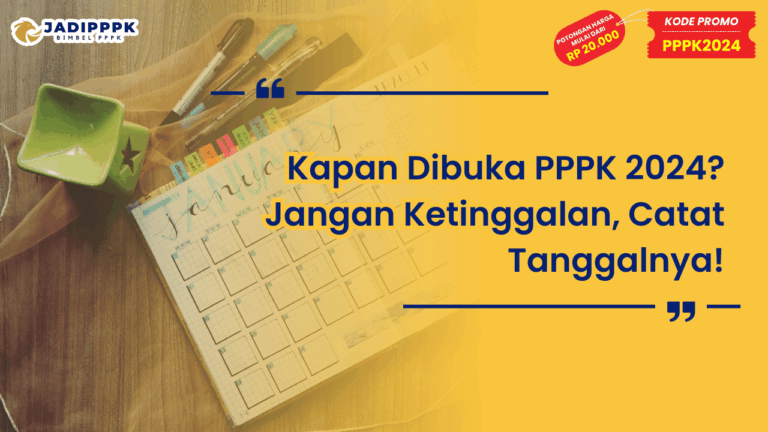 Kapan Dibuka PPPK 2024