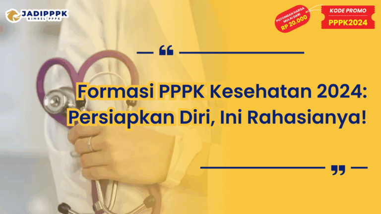 Formasi PPPK Kesehatan 2024