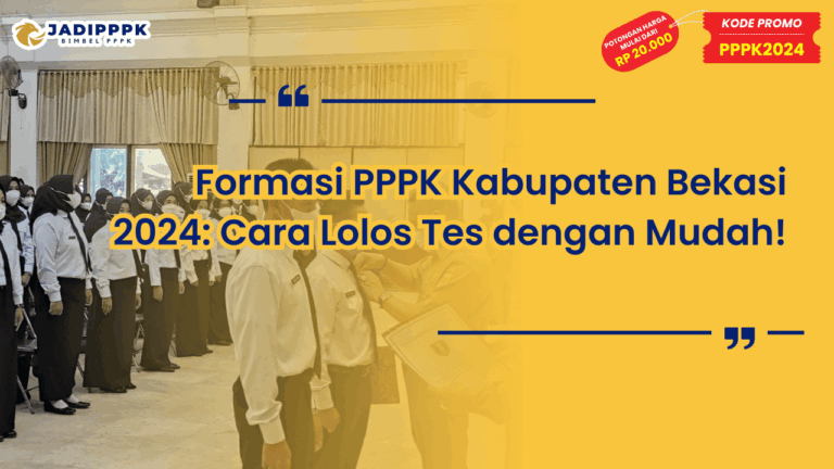 Formasi PPPK Kabupaten Bekasi 2024