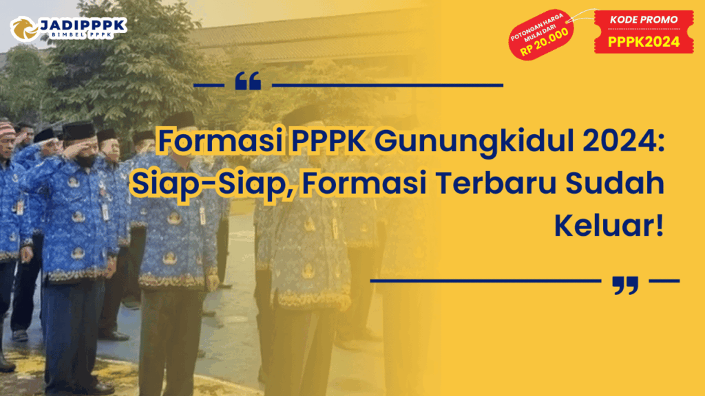 Formasi PPPK Gunungkidul 2024