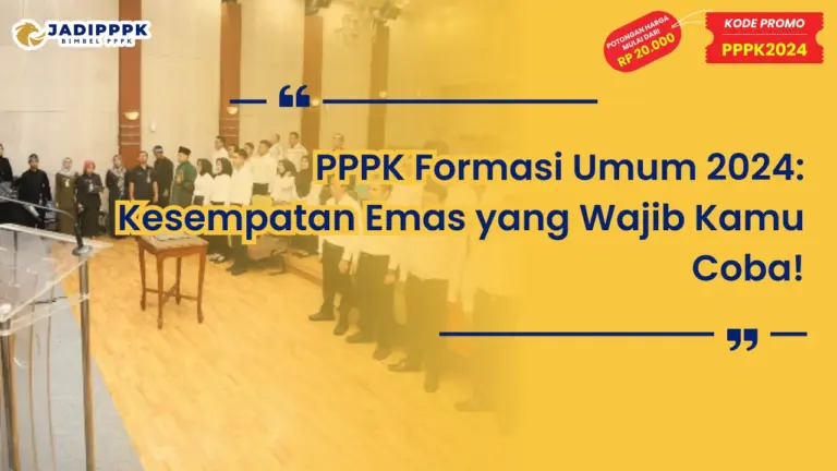 PPPK Formasi Umum 2024