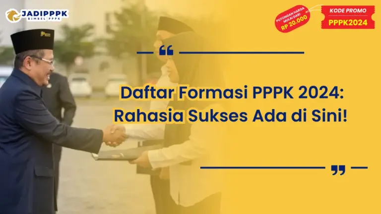 Daftar Formasi PPPK 2024