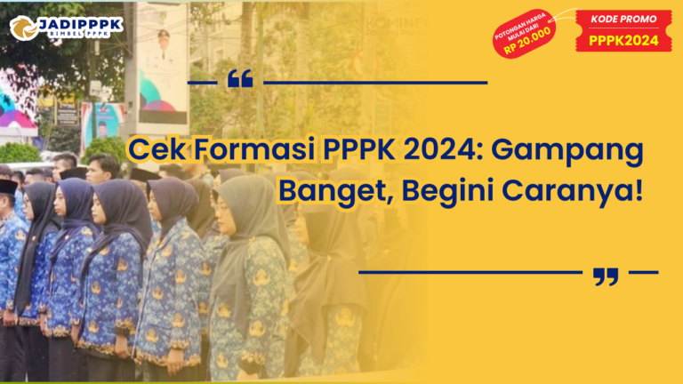 Cek Formasi PPPK 2024