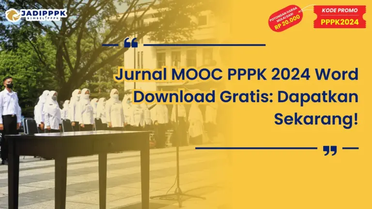 Jurnal MOOC PPPK 2024 Word Download Gratis