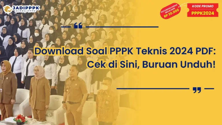 Download Soal PPPK Teknis 2024 PDF