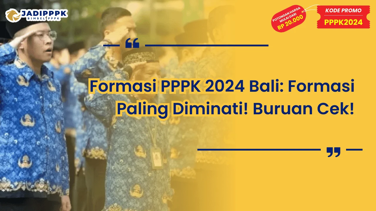 Formasi PPPK 2024 Bali